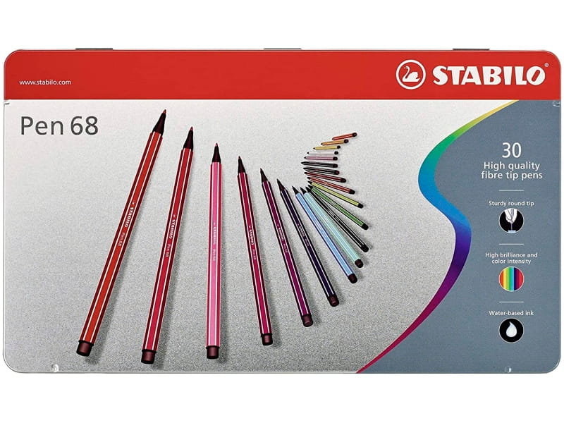 Stabilo Cienkopis Pen 68 etui metalowe 30szt 6830-6