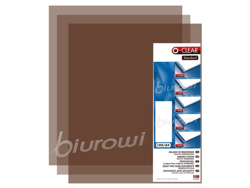 Opus O.CLEAR Standard brązowa A4 /100/