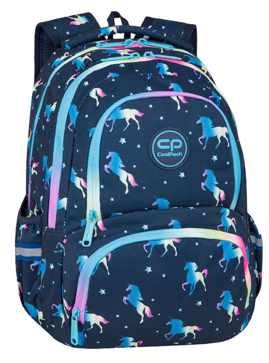 Coolpack Spiner Termic Plecak szkolny Unisex - Dla dzieci i młodzieży, Niebieski jednorożec, 41 x 30 x 13 cm, designerski