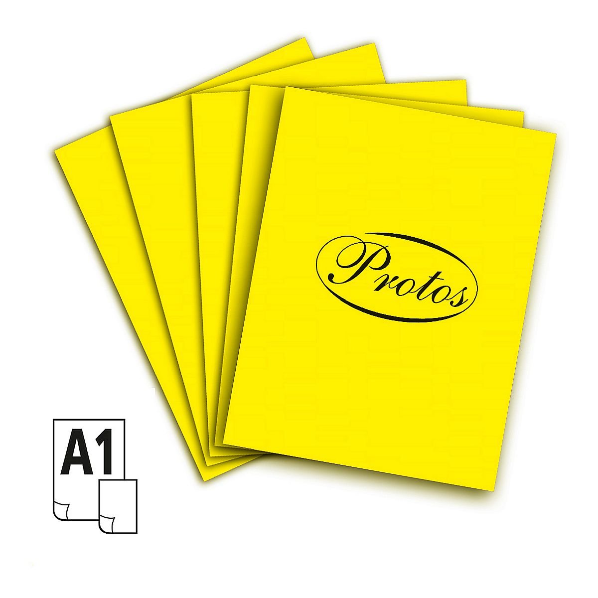 Protos brystol kolorowy A1 żółty 160g 594x841