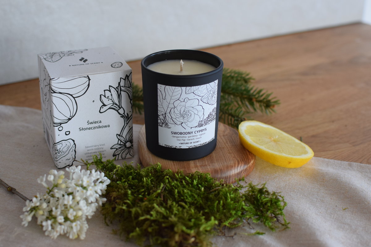 Świeca Słonecznikowa Unique Swobodny Cyprys/Nature Of Scent