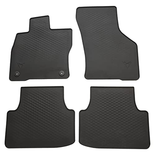 Seat 5FG061500041 gumowe dywaniki premium na każdą pogodę, 4 x dywaniki gumowe, z logo Cupra, czarne