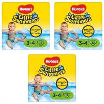 Huggies Pieluchy do pływania 3-4 Little Swimmers (7-15 kg) Zestaw 3 x 12 szt.