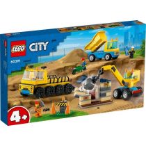 Lego CITY Ciężarówki i dźwig z kulą 60391