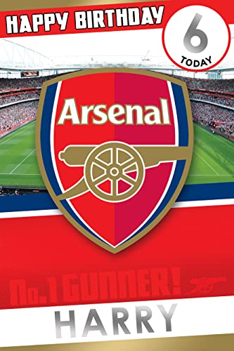 Spersonalizowana karta urodzinowa Arsenal FC, arsenal w każdym wieku, karta piłkarska z dowolnym imieniem Arsenal Kartka urodzinowa, Arsenal FC kartki urodzinowe