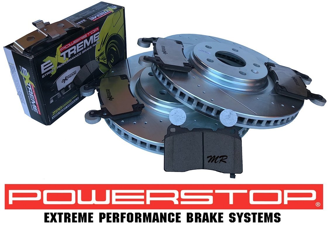 Przednie klocki Z26 EXTREME + WIERCONE NACINANE tarcze hamulcowe POWERSTOP J55 345mm Chevrolet Corvette C7 2014-2019