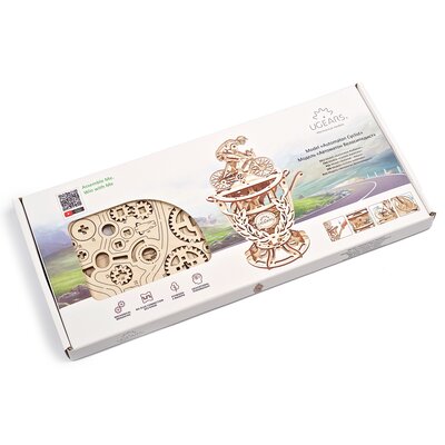 Zabawka drewniana UGEARS Mechaniczne modele 3D Automat kolarz 70148 (189 elementów)