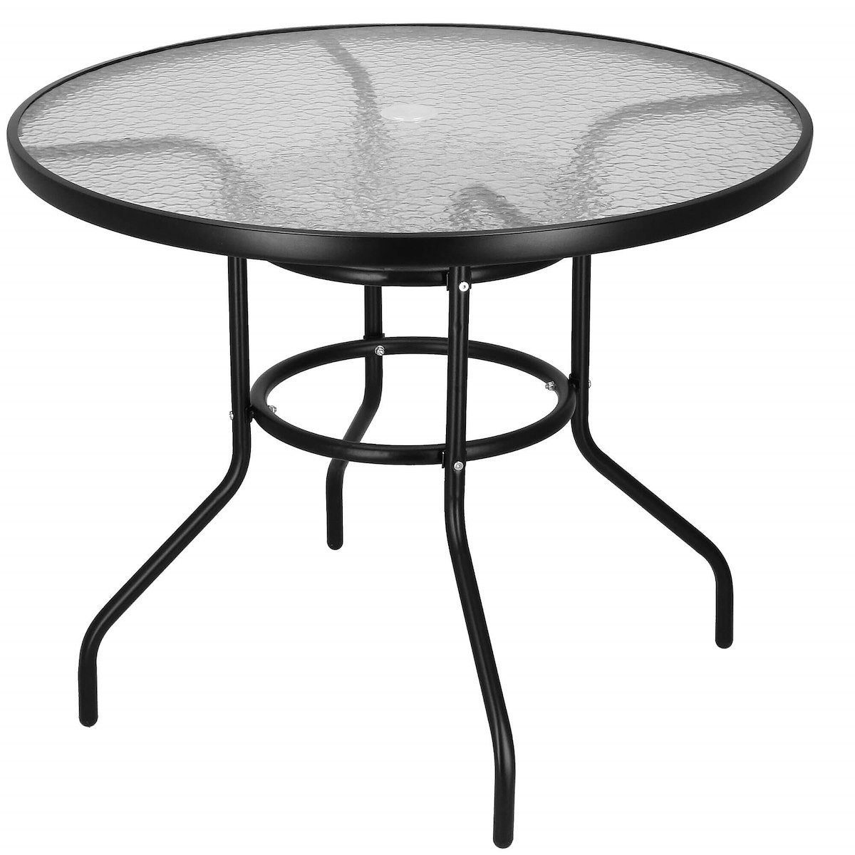 Springos Stolik ogrodowy ze szkła hartowanego okrągły stół na balkon GF1021