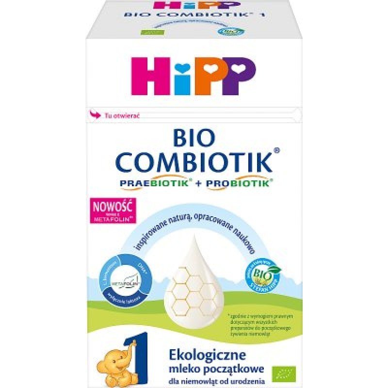 Hipp 1 BIO Combiotik ekologiczne mleko początkowe dla niemowląt od urodzenia 550 g
