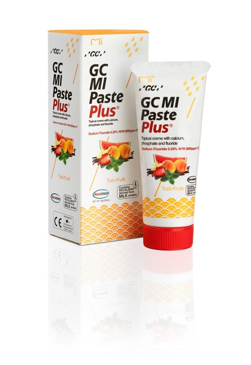 GC Mi Paste Plus Tutti Frutti - Sztuczne szkliwo z fluorem o smaku owocowym 35 ml