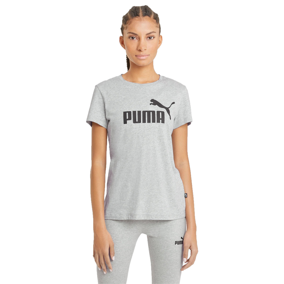 Puma Koszulka Damska T-Shirt Ess Logo Tee Gray 586774 04  Xs