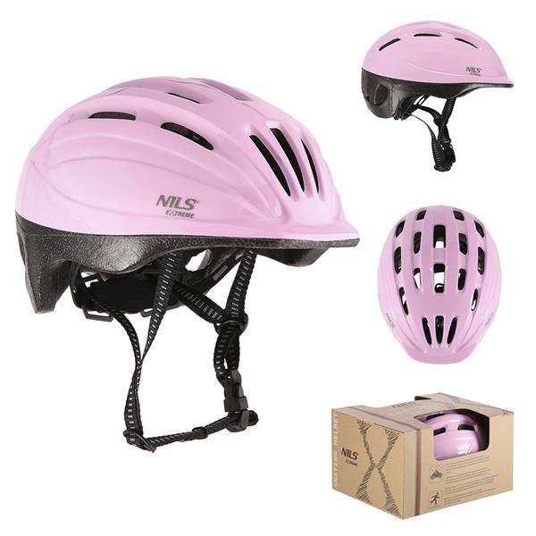 Mtv62j Różowy Rozm. S(48-52cm) Kask Dziecięcy Nils Extreme