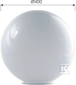 Klosz Kula biała 400 k-180 pmma