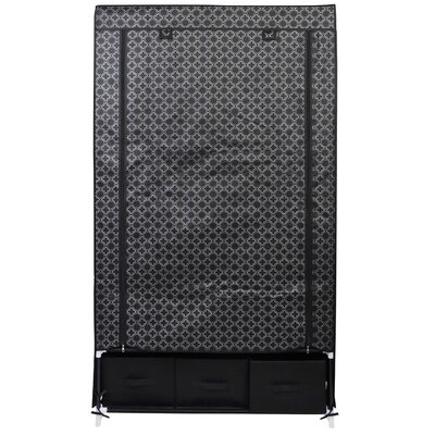 Garderoba szafa tekstylna z 3 szufladkami 88x50x160 cm Orient