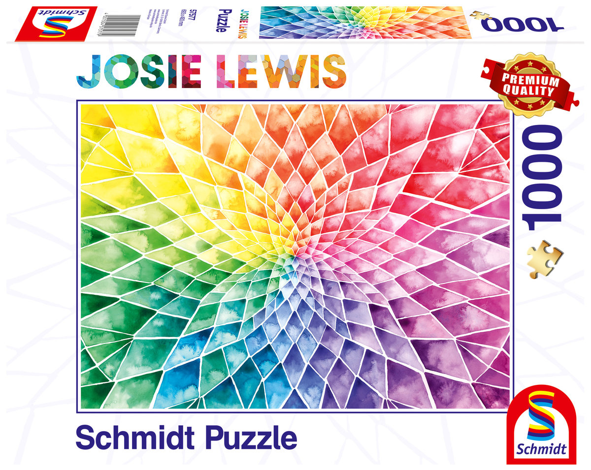 puzzle 1000 josie lewis, kolorowy kwiat