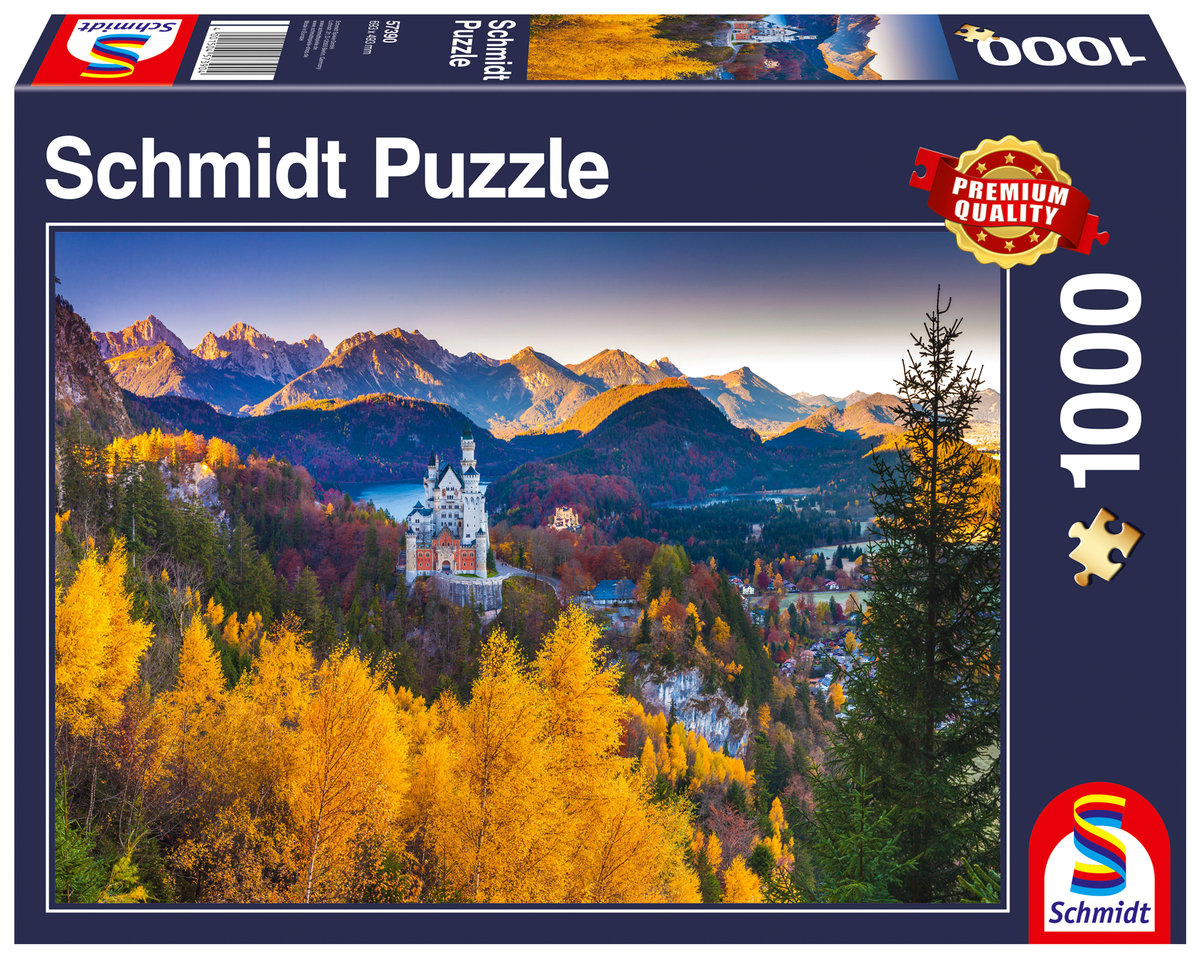 puzzle 1000 jesień na zamku neuschwanstein, niemcy