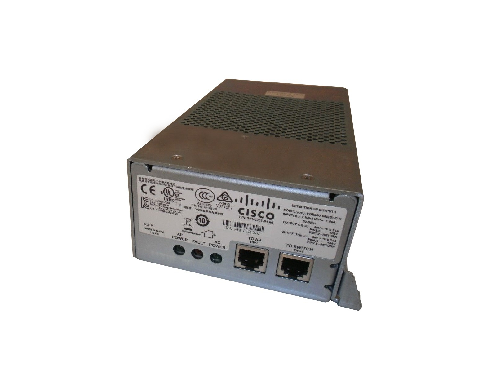 Cisco Aironet Power Injector AIR-PWRINJ1500-2