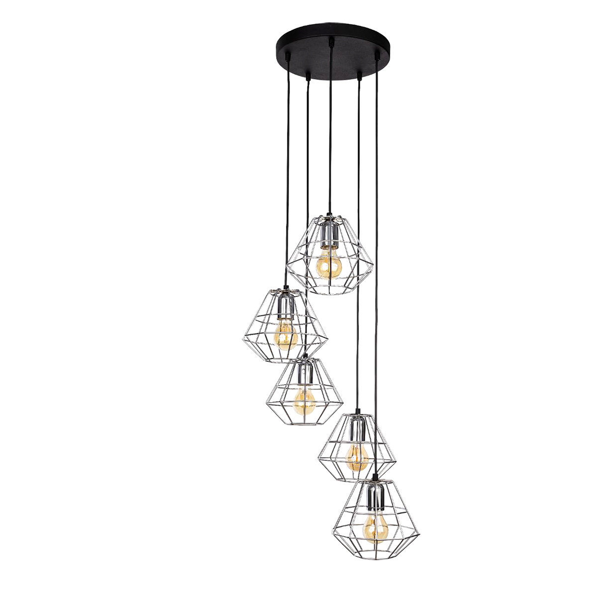TK Lighting Lampa wisząca Diamond Silver 4289 nowoczesna oprawa w kolorze chromu 4289