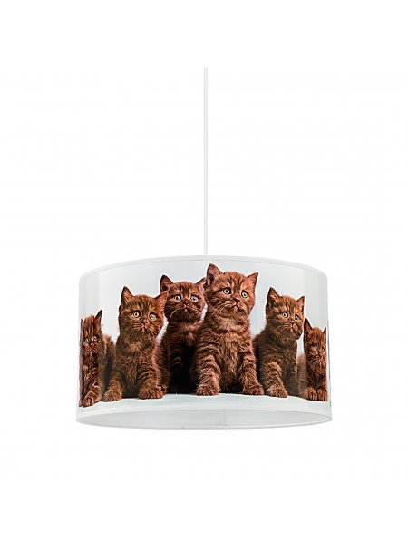 Lampa wisząca Kotki 1 x 40 W E27 nadruk 7106