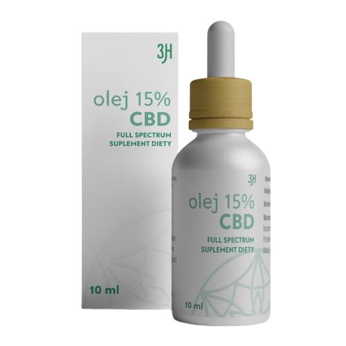 3H Olej CBD 15% FULL SPECTRUM, 10ml - >>> DARMOWA od 99zł