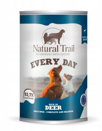 NATURAL TRAIL Every day Karma mokra dla psów bogata w jelenia 400g
