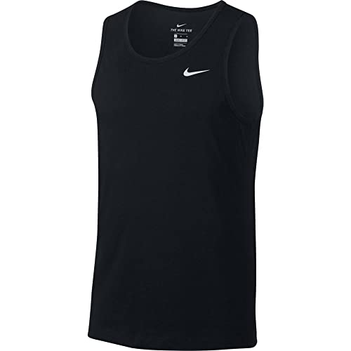 Nike Męski top M NK Dry Tank DFC Solid Top, czarny/(biały), 2XL-T