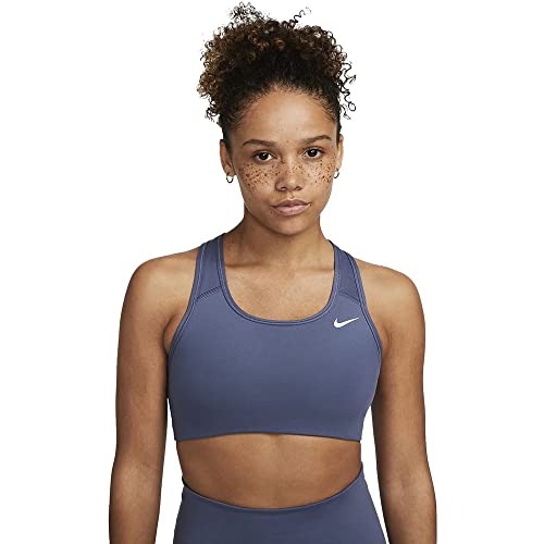 Nike DF Swsh Nonpded Biustonosz Rozproszony Niebieski/Biały XL