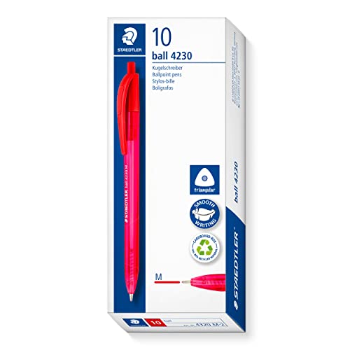 STAEDTLER 4230 M-2 wysuwany długopis tęczowy - czerwony (pudełko 10 szt.)