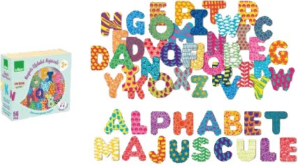 Vilac Drewniane magnesy abecadło 56 szt