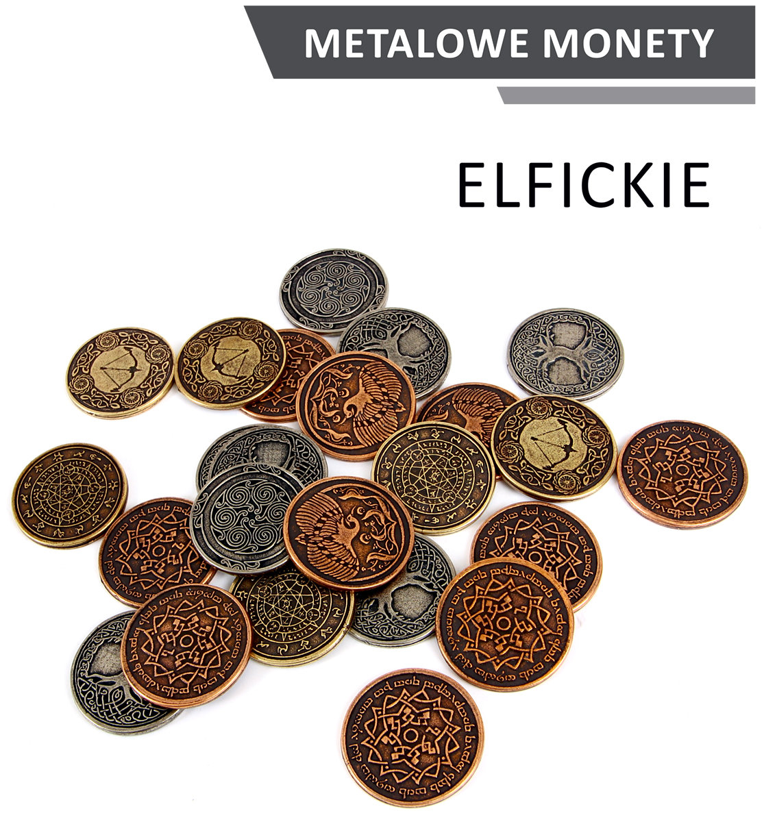 Rebel Metalowe Monety Elfickie zestaw 24 monet