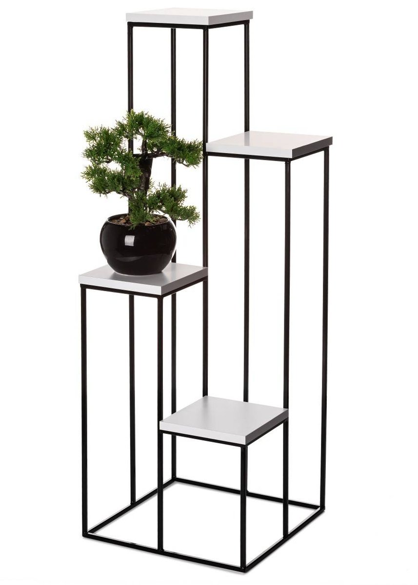 Nowoczesny kwietnik czarno biały 110 cm