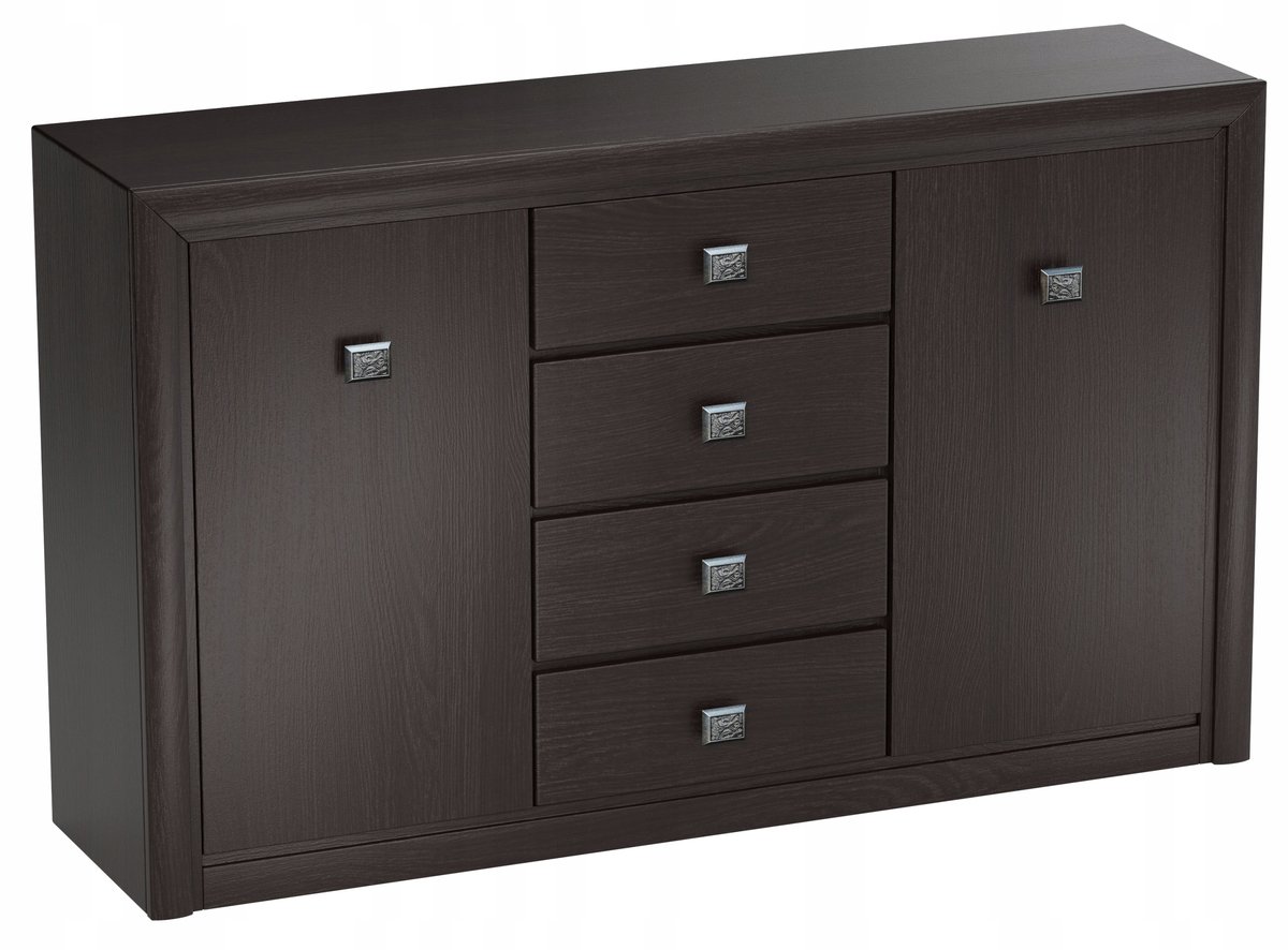 Komoda duża czarna wenge z szufladami 150 cm KOEN