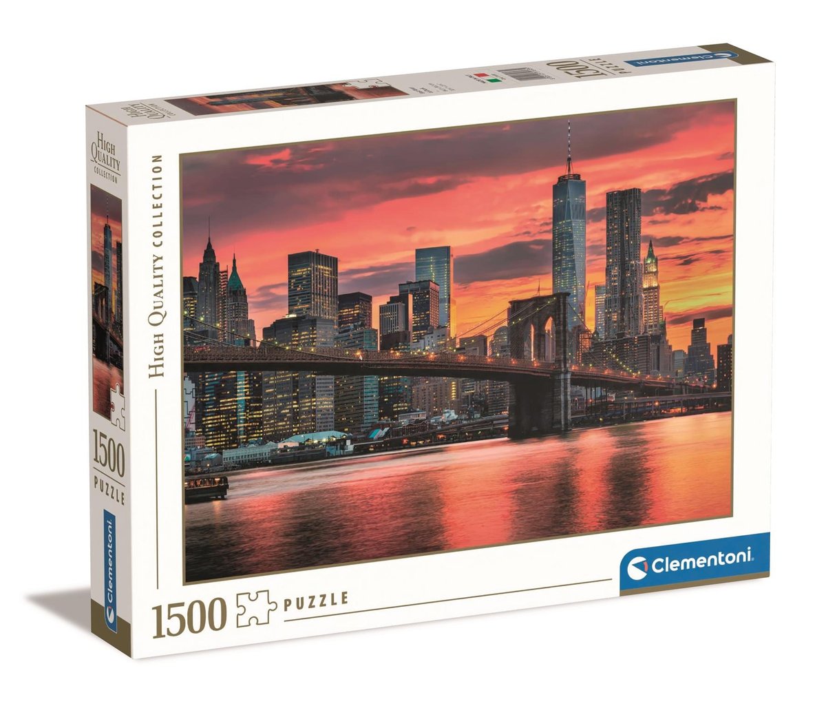 Puzzle 1500 HQ East River at dusk Clementoni