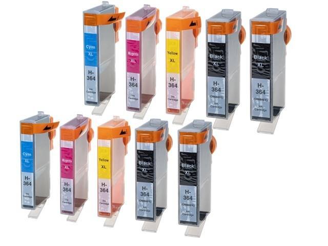 10x Tusz do Hp 364 5524 5520 3520 6380 D5460 C5380