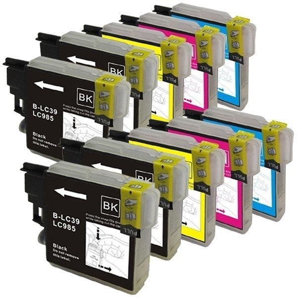 10x Tusz do Brother LC985 Dcp J315W J140 J125 J515