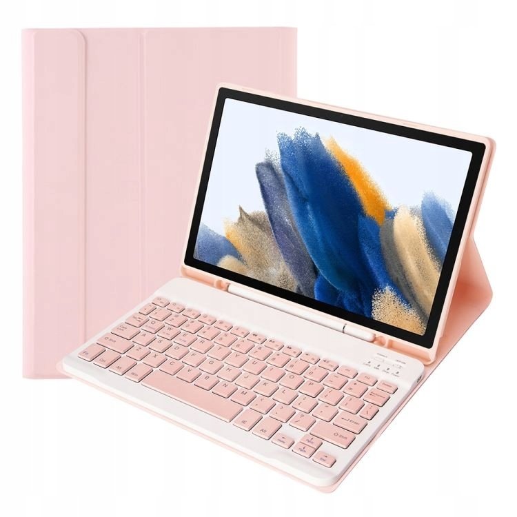Etui do Samsung Galaxy Tab A8 10.5 X200 z klawiaturą BT różowe Pokrowiec Case Futerał Obudowa
