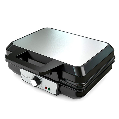 Tesla WM200BX gofrownica 1000W, na 2 oplatky, prostokąt, srebrno-czarny