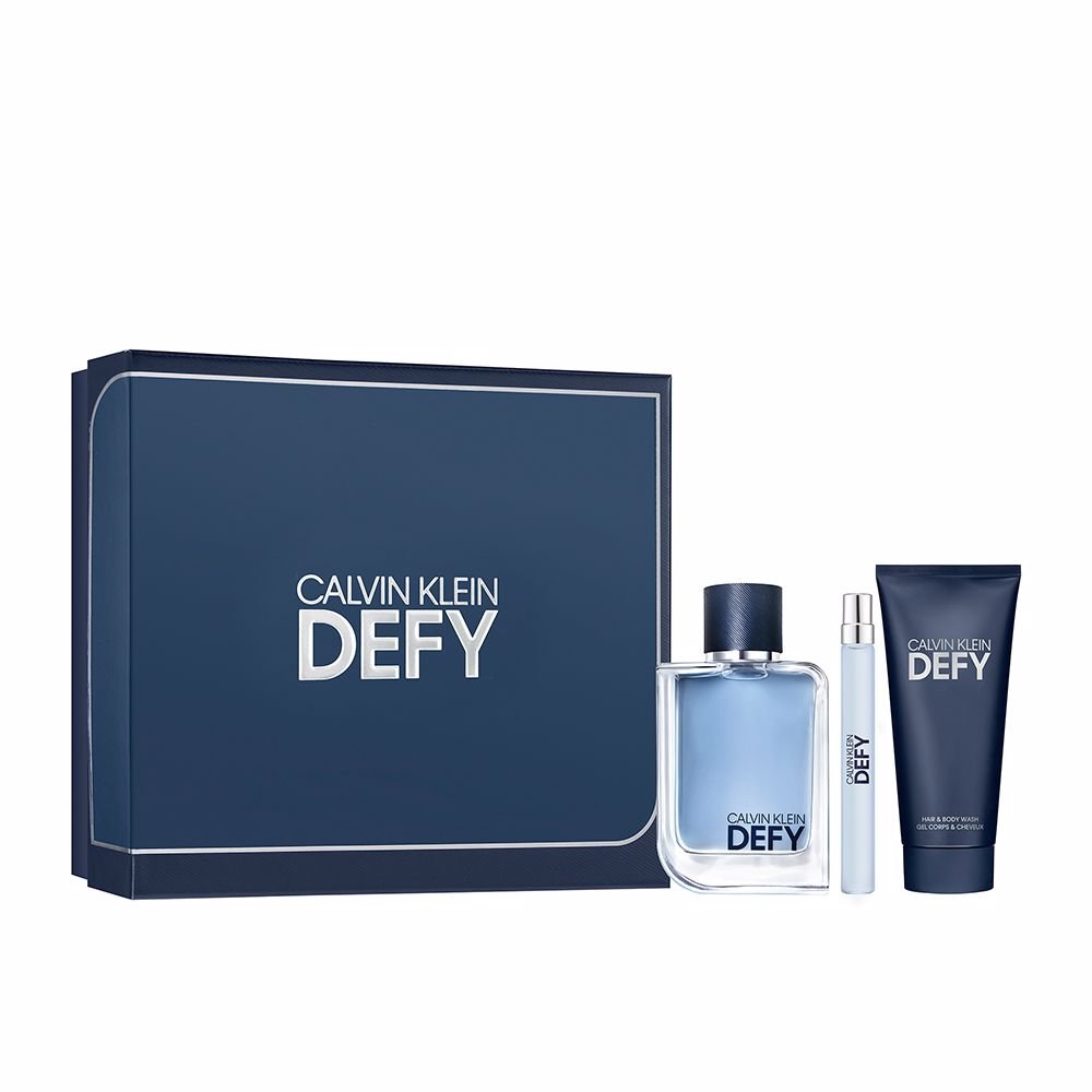CALVIN KLEIN DEFY ZESTAW EDT 100ML + EDT 10ML + ŻEL P/P 100ML