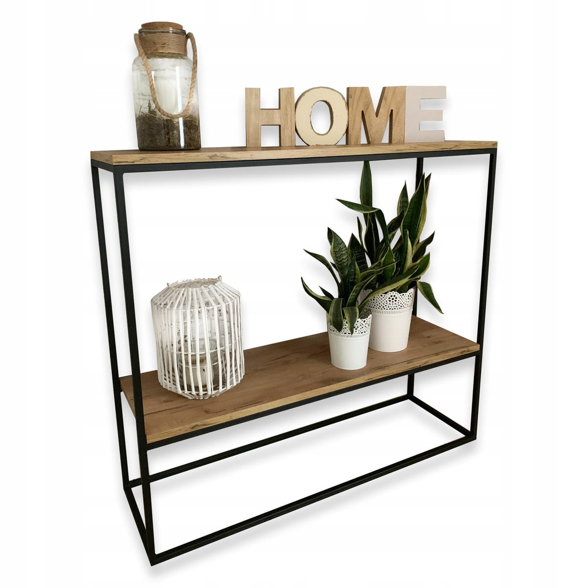 KONSOLKA TOALETKA Z PÓŁKĄ STYL INDUSTRIALNY, LOFT 100x30x90