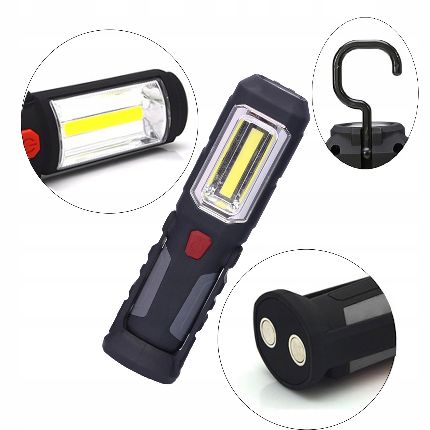 Latarka Lampka warsztatowa Led mocna Magnesy 5W1