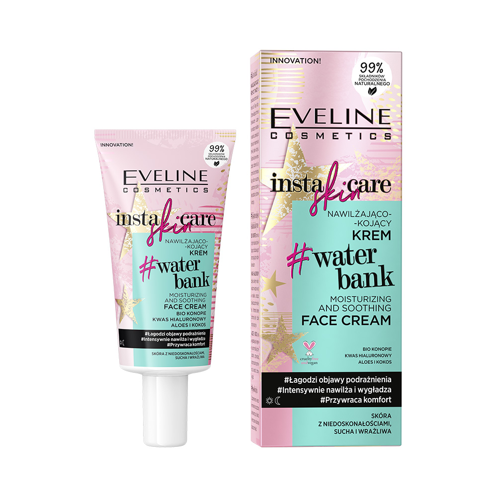 Eveline Cosmetics Cosmetics - INSTA SKIN CARE - Nawilżająco-kojący krem na dzień i na noc - 50 ml