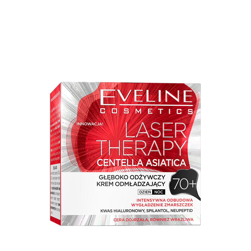 Eveline Laser Therapy Centella Asiatica krem odżywczy, odmładzający 70+ 50ml