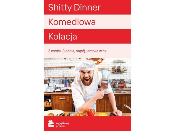 WYJĄTKOWY PREZENT Shitty Dinner - Komediowa Kolacja dla Dwojga Wiele Lokalizacji | Darmowa dostawa