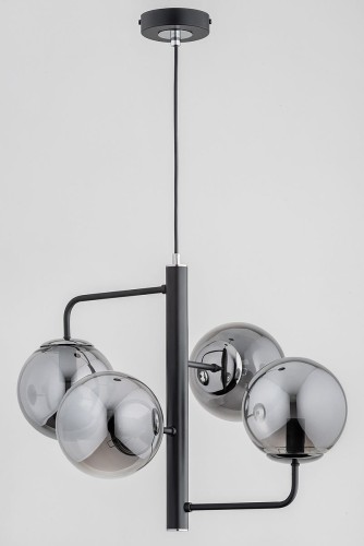 Lamur lampa wisząca 4-punktowa czarna/chrom 63150