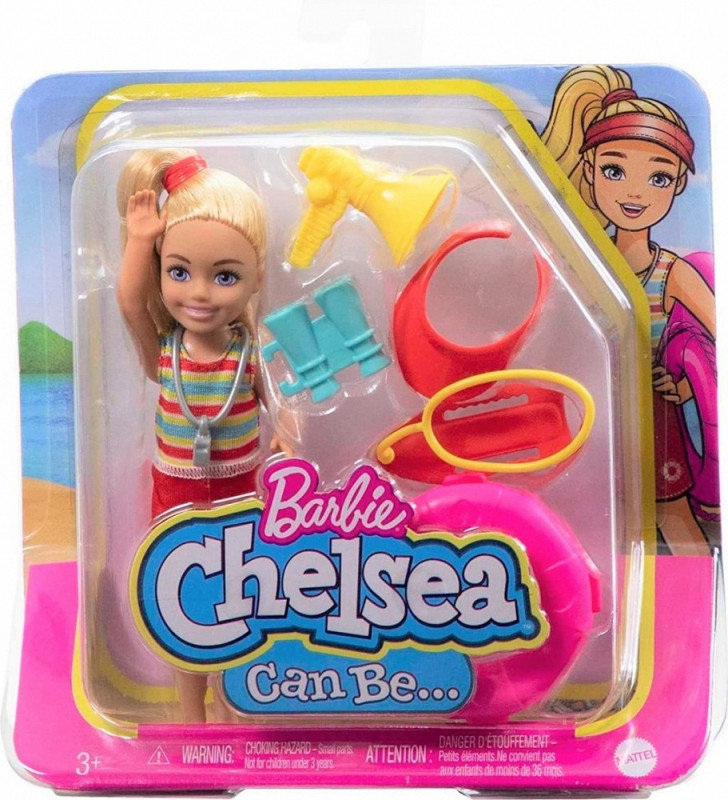 Barbie Lalka Chelsea Kariera Ratowniczka wodna HKD94 GTN86 MATTEL