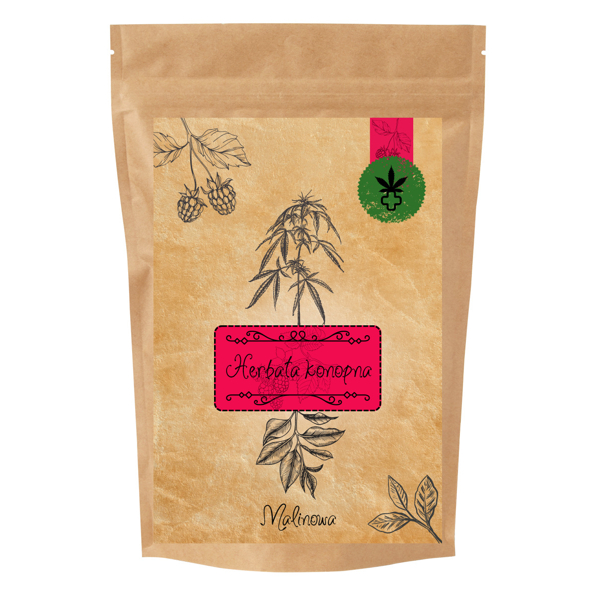 Herbata konopna Malinowa - Cannabis Spot 50g