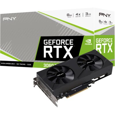 PNY GeForce RTX 3060 Ti LHR VERTO Dual Fan - 8GB - GDDR6X - 256bit VCG3061T8LDFBPB1
