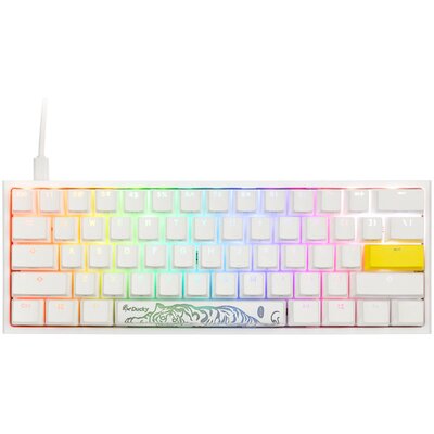 Ducky ONE 2 Pro Mini White Edition Klawiatura Gamingowa RGB LED - Gateron Yellow (US)