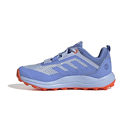 adidas Uniseks - dzieci Terrex Agravic Flow Trail Running Sneakersy, Blue Fusion/Blue Fusion/Coral Fusion, 18 1/2 EU