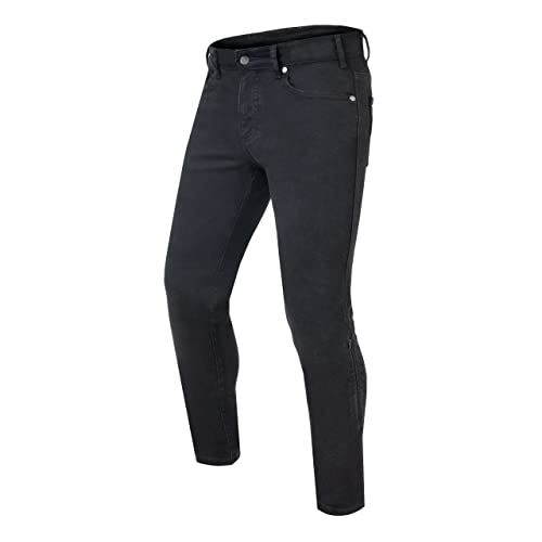 REBELHORN Classic III dżinsy motocyklowe dla mężczyzn Kevlar Dupont wstawki SAS-TEC ochraniacze na kolana i biodra, slim fit